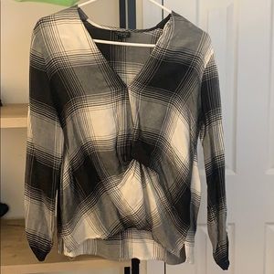 Topshop flannel blouse